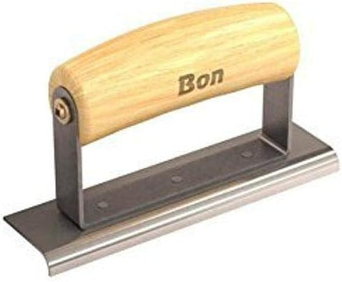 Bon 12-436 Edger - Stainless Steel 6-in. X 1 1/2-in. - 1/4-in.Rad X 3/8-in. Lip Wood Handle...