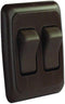 JR Products 12145 Brown Double SPST On-Off Switch with Bezel...