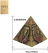 PROW® 3.3 Inch Egyptian Pyramids Figurine Replica, Bronze Metal Egyptian Ancient Art Building Model for Cafe Home Decor Desktop Decoration Gift So...