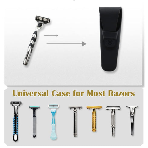 2-Pcs Silicone Razor Case, JCSMARTEC Rubber Safety Travel Shaver Cover Bag Protector, Portable Waterproof Razor Carrying Case (2-PACK)......