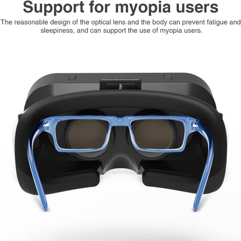 3D VR Glasses VR Virtual Reality Headset Support 360°Panorama Large Screen an-ti Bluelight Adjustable Pupil Distance Preven-t Fatigue Goggles for ...