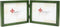 Lawrence Frames Collection Hinged Double Horizontal Wood Picture Frame Gallery, 5 by 7-Inch, Green...