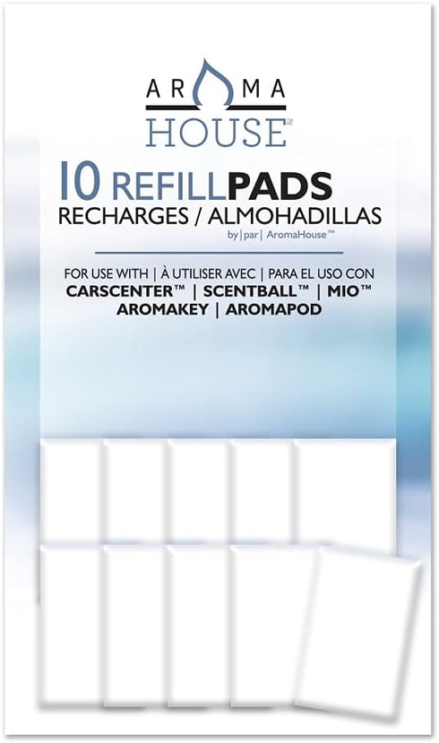 Aromatherapy Diffuser Unscented Refill Pads for Essential Oil for Use with ScentBall, Carsceter Aromakey, Aromapod & Mio, 10 Count...