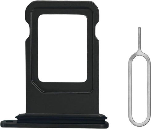 SIM Card Tray Replacement for iPhone 11 (Black) - Compatible with Models A2221, A2111, A2223 - Includes SIM Eject Pin Tool and Waterproof Rubber S...