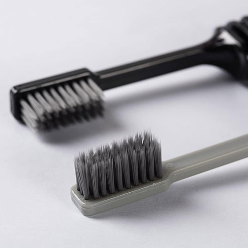 Bamboo Charcoal Folding Toothbrush for Travel Camping Holidays 2 Pack...