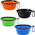 Collapsible Dog Bowl, 4 Pcs Collapsible Dog Water Bowls for Dogs Cats, Portable Pet Feeding Watering Dish for Walking Parking Traveling with Carab...