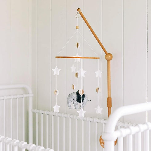 Scandinavian Elephant Baby Crib Mobile - Grey, Portable, Hanging Mobile for Newborns, Parents, Gift-givers...