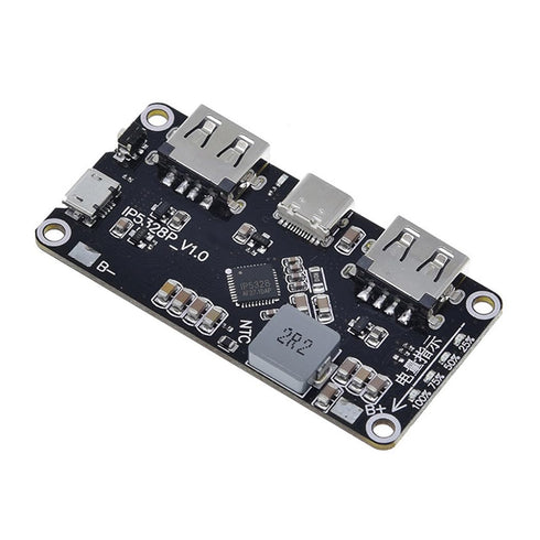 HiLetgo 2pcs IP5328P Dual USB Battery Fast Charge Module Bi-Directional 18W Fast Charging 3.7V to 5V 9V 12V Step Up Power Bank Board QC3.0 FCP AFC...