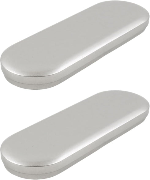 Vagocom 2pcs Metal Hinged Storage Boxes,6.89x2.36x0.71inch / 17.5x6x1.8cm Portable Empty Containers Case with Lid for Bandaid,Seed,Match,Crafts,Se...