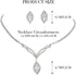 Yean Wedding Jewelry Set Silver Bridal Necklace Set Costume Jewelry Rhinestone Necklaces and Earring for Bride and Women...