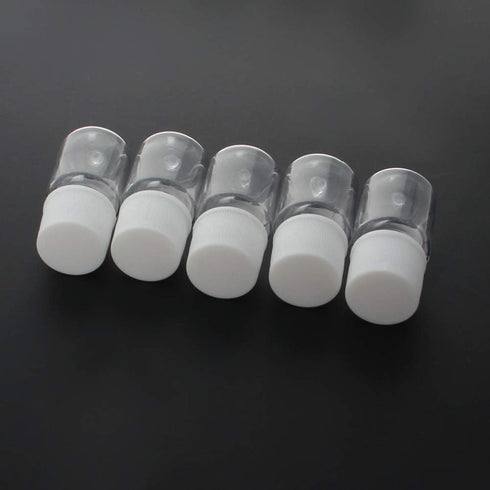 Othmro 50Pcs 5ml Plastic Bottles Lab Cylindrical Chemical Reagent Bottle Wide Mouth Laboratory Reagent Polyethylene Bottle Sample Sealing Liquid S...