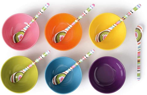 French Bull Melamine Assorted, Tablespoon, Spoon, Set of 4 for Coffee, Milk Powder, Seed, Spices, Ice Cream, Yogurt, Stirring, Mixing, Sugar, 7"" ...
