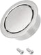 Circular Flush Pull Handle(34mm/1.34") 1Pcs, Zinc Alloy Recessed Pull Handle with Screws - for Drawer Sliding Door, Dark Silver...