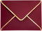50 PCS Invitation Envelopes A7 Size, Burgundy Envelopes 5 x 7 Inch V-Flap Mailing Card Envelopes Quick Seal Envelopes with Gold Border for 5x7 Car...