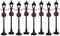Lemax Christmas Village Gas Lantern Street Lamp Set of 8 Battery Operated (4.5V) - 64500...