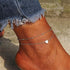Layered Anklets Women Heart Silver Ankle Bracelet Charm Beaded Dainty Foot Jewelry for Women Summer Barefoot Beach Anklet...