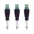 Fancasee (3 Pack 6.35mm Replacement Repair Plug Jack TS 2 Pole Mono Male Plug 1/4" 6.35mm Solderless Terminal for Microphone Speaker Audio Cable R...