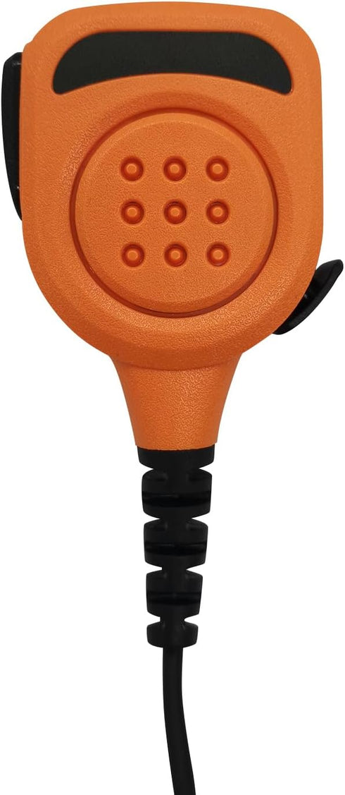 Two Way Radio Shoulder Mic 2 Prong Remote Speaker Microphone with 3.5mm Audio Jack for Motorola Walkie Talkie (Orange), RE034...