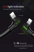 (2 Pack + iPhone Bag) USB 90 Degree Right Angle Design Gaming iPhone LED Nylon Braided Sync Charge New USB Reversible Data 6FT/1.8M Cable Compatib...