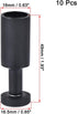 uxcell Push to Connect Fittings, Cap Style Pneumatic Blanking Plugs, Fit for 16mm Inner Dia. Air Hose Tube Pipe, Plastic, Black, Pack of 10...