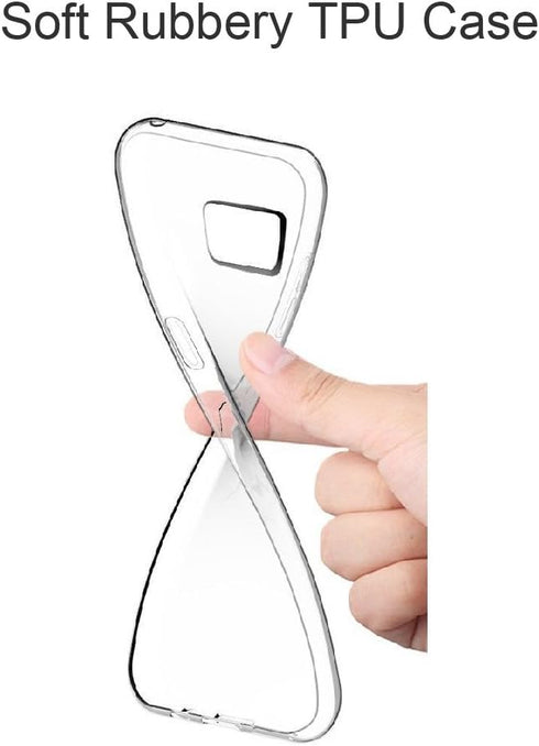 Unov Case Compatible with Galaxy S8 Clear with Design Soft TPU Shock Absorption Slim Embossed Floral Pattern Protective Back Cover (Flower Bouquet...