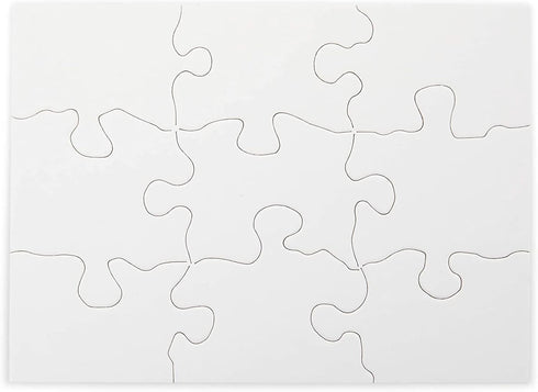 Bright Creations 24 Sheets Blank Puzzles to Draw On Bulk, 5.5 x 4 Inch Jigsaw Puzzle Pieces for DIY, Arts and Crafts Projects...