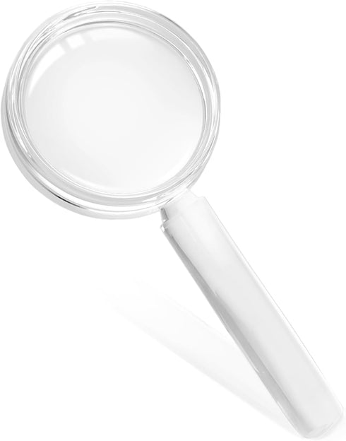 MAGDEPO 3X Handheld Magnifier 2-in-1 Clear Acrylic Magnifying Glass Lightweight with Bar Magnifying Handle for Reading Small Prints, Documents, Ho...