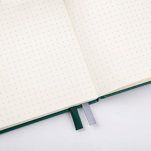 Classic Dotted Grid Bullet Notebook Journal Dot Hard Cover A5 Premium 80gsm Thick Acid-Free Paper with Fine Inner Pocket Faux Leather Office Schoo...