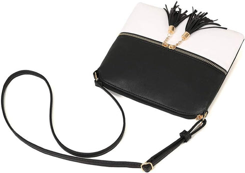 Medium Crossbody Bags for Women, Tassel Crossover Purse for Teen Girls Handbag Gift...