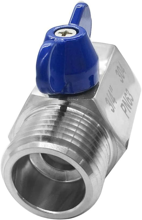Heavy Duty 3/4 Inch Stainless Steel Garden Hose Shut Off Valve 3/4"GHT Mlae to 3/4"GHT Female Connector...