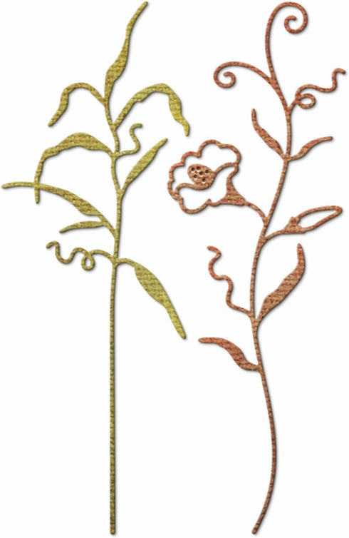 Morning Glory Plant Metal Cutting Dies for Card Making, Paper Embossing Die Cuts Kit Templates, Storage Pockets Supplies, Photo Frame Album DIY Sc...