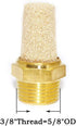 Joywayus Air Pneumatic Muffler Long Exhaust Muffler 3/8" NPT Male Brass Flow Control Silencer Air Fitting(Pack of 2)...
