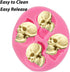 Chocolate Candy Molds, Halloween Skulls Silicone, Fondant Mold for Cake Decoration Wedding Party Supplies Set of 3...