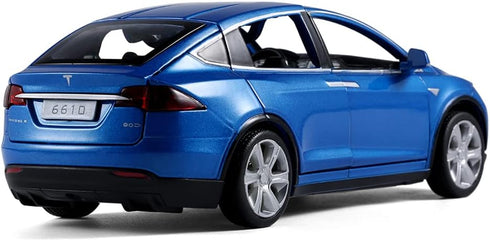1/32 Model x Metal Die Casting Toy Car for 3 to 12 Year Old Boy Pull Back Car Toy with Sound and Lights (Blue)...