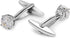 Mr.Van Swarovski White Crystal Cufflinks Glimmering Diamond Color Cuff Links Set for Wedding Party...