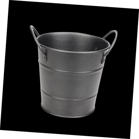 Food Container Small Containers Black Metal Ice Container for Bar Basket Mini Tinplate Bucket Portable Ice Bucket French Fry Bucket Dipping Sauce ...