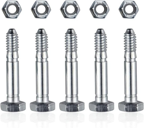 53200500 Shear Pins with Nuts (1-9/16" x 1/4") Compatible with Ariens AM123342, 532005, 53200500, 510016, 51001600, Fits ST624E, ST520E, ST520, ST...