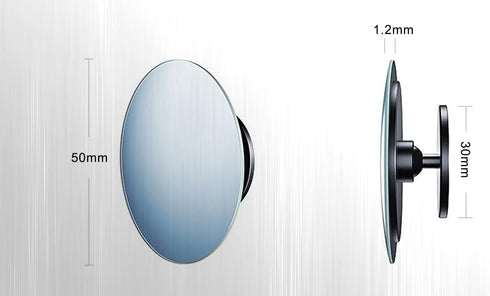 blind spot mirrors 2 pack, 2 Pieces 2 inch Round Frameless HD Convex Mirror, Wide Angle Side Mirror with 360 Degree Adjustable Angle, Blue Lens An...