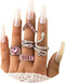 CSIYANJRY99 Silver Snake Rings Set Gold Snake Ring for Women Vintage Punk Serpent Ring Gothic Snake Knuckle Rings Boho Stackable Cobra Finger Ring...