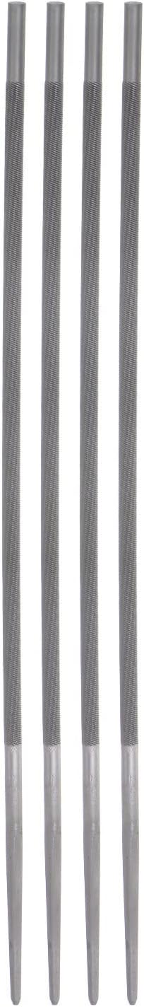 4pcs Chainsaw File, 11/64" (4.5mm) Round High Carbon Steel Double Cut Rasp for Sharpening...