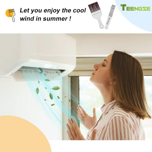 3PCS Steel Air Conditioner Fin Comb, 3 PCS Air Condenser Evaporator Cleaning Brush, Coil Whisk Brush, Improving Air Conditioning Operation and Enj...