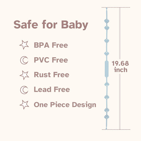 Pacifier Holder Clip for Baby: Toy Safety Straps 4pcs, Silicone Pacifier Strap for Boy Girl, Adjustable Baby Stroller Accessories for High Chairs,...