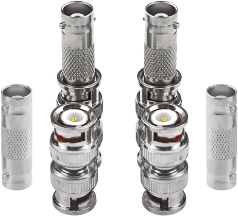 WMYCONGCONG 30 PCS BNC Connectors, BNC Barrel Connectors, Female to Female Male to Male Straight Coupler Adapter for CCTV Camera Surveillance Syst...
