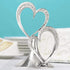 Sparkling Love Double Hearts Anniversary, Engagement, Wedding Cake Topper, 5.5-Inches, Metal with Rhinestones, Silver...