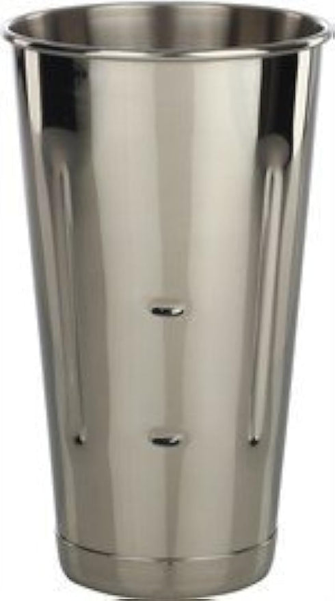 Libertyware Stainless Steel Malt Milkshake Ice Cream Mixer Mixing Cup, 30 oz, Silver...