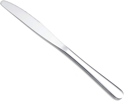 Berglander Dinner Knives Set Of 6, Stainless Steel Shiny Mirror Dinner Knife, Butter Knife Spreader Table Knives Sturdy And Dishwasher Safe...