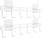 YiZhi Adhesive Wall Hooks Rack Kitchen Rail, Space Saving Utensil Holder No Drilling Wall Mounted Accessory Hanger with 6 Hooks for Kitchen Bathro...