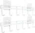 YiZhi Adhesive Wall Hooks Rack Kitchen Rail, Space Saving Utensil Holder No Drilling Wall Mounted Accessory Hanger with 6 Hooks for Kitchen Bathro...
