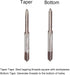 uxcell Metric Hand Taps M3 Thread 0.5 Pitch 3 Straight Flutes H2 Alloy Tool Steel Bottom & Taper Screw Tap Set Tapping Tools for Repairing 1 Pair...