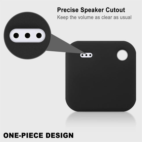 Silicone Case for Tile Mate (2020) & Tile Mate (2018), Soft and Flexible, Scratch/Shock Resistant Cover with Carabiner for Tile Mate Tracker (Blac...